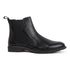 Men's Leather Chelsea Boots with Textured Side Panel