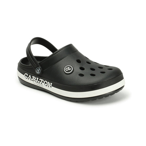 Men Perforated Two Tone Slip On Clogs