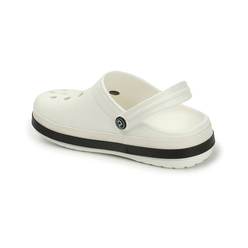 Men Perforated Two Tone Slip On Clogs