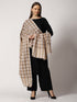 Women's Jamawar Check Wool Shawl