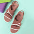 Women's Knitted Cross-Strap Sport Sandal with Buckle
