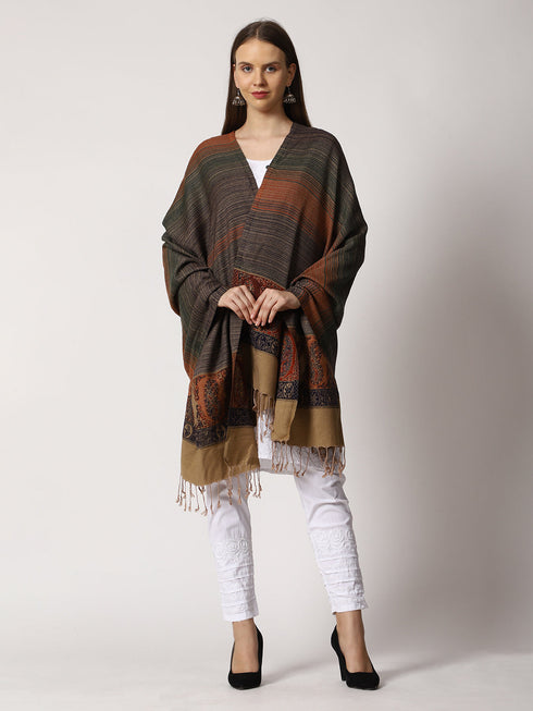 Women's Jamawar Wool Shawl