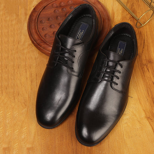Men's Polished Cognac Leather Derby Dress Shoes