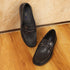 Men's Textured Leather Loafers with Cushioned EVA Comfort Sole