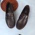 Men's Textured Leather Loafers with Cushioned EVA Comfort Sole