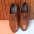 Men's Polished Cognac Leather Derby Dress Shoes