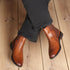 Men's Leather Chelsea Boots with Textured Side Panel