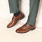 Men's Polished Cognac Leather Derby Dress Shoes