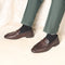 Men's Pebble Leather Dress Loafer with Contrast Band
