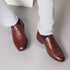 Men's Polished Cognac Leather Derby Dress Shoes