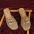 Women's Flat Slide Sandal with Criss-Cross Straps & Buckles