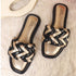Women's Chic Braided Slip-On Flat Sandals