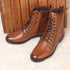 Women's Chic Quilted Ankle Combat Boot with Lace-Up Closure