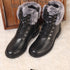 Women's Cozy Hiker Style Ankle Boot with Faux Fur Collar