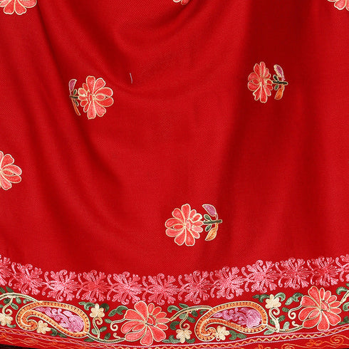 Women's Aari Embroidered Wool Stole