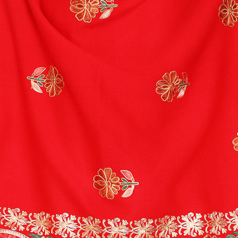 Women's Aari Embroidered Wool Stole