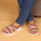 Women's Knitted Cross-Strap Sport Sandal with Buckle