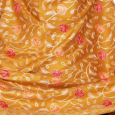 Women's Aari Embroidered Wool Shawl