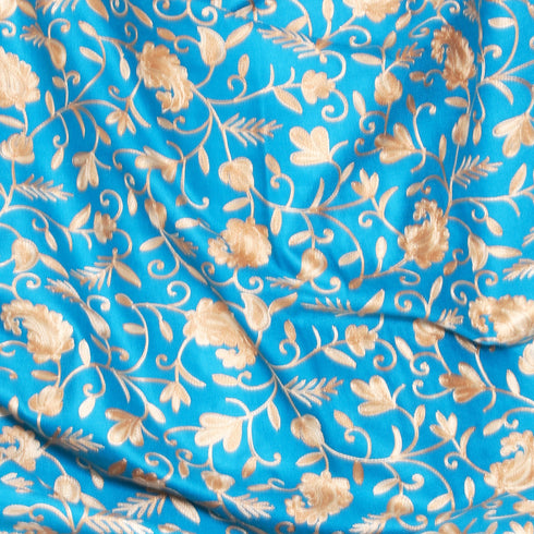 Women's Aari Embroidered Wool Shawl