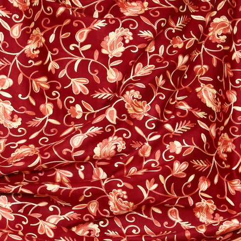 Women's Aari Embroidered Wool Shawl