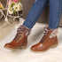Women's Cozy Hiker Style Ankle Boot with Faux Fur Collar