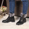 Women's Cozy Hiker Style Ankle Boot with Faux Fur Collar
