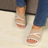 Women's Knitted Cross-Strap Sport Sandal with Buckle