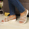 Women's Knitted Cross-Strap Sport Sandal with Buckle