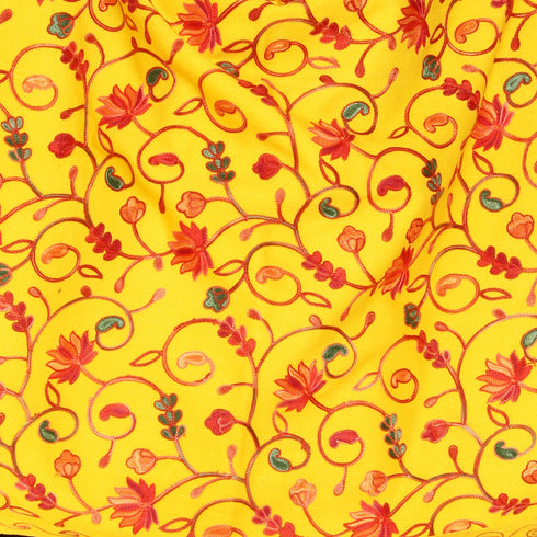 Women's Aari Embroidered Wool Stole