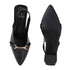 Women's Embellished Backstrap Height Enhancer Hook and Loop Sandal
