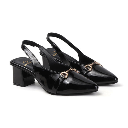 Women's Embellished Backstrap Height Enhancer Hook and Loop Sandal