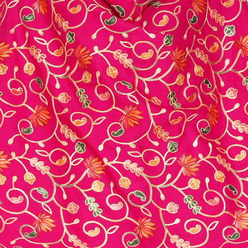 Women's Aari Embroidered Wool Stole