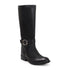 Women's Tall Moto-Style Riding Boot - Knee-High Footwear with Buckle Detail