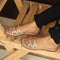 Women's Flat Slide Sandal with Criss-Cross Straps & Buckles