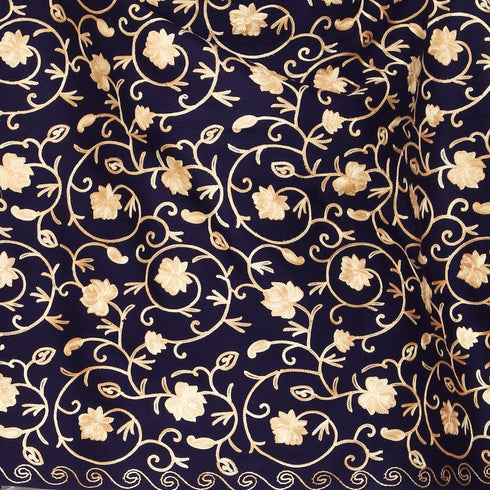 Women's Aari Embroidered Wool Stole