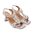 Women's Elegant Embellished Block Heel Sandals