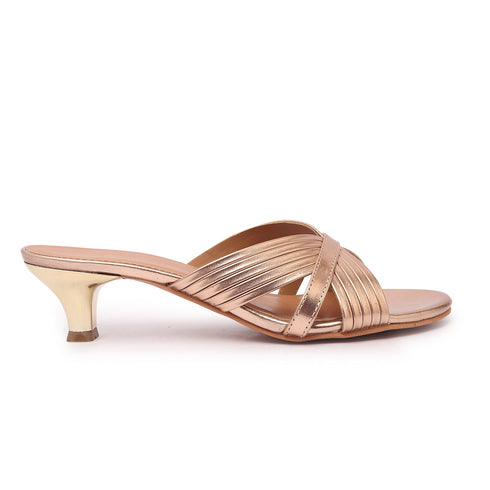 Women's Slip-On Style Kitten Heel Sandal