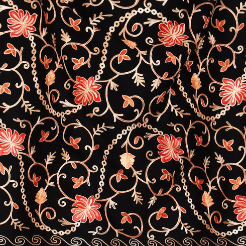 Women's Aari Embroidered Wool Stole