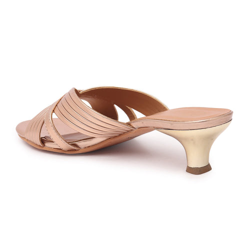 Women's Slip-On Style Kitten Heel Sandal