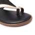 Women's Chic Metallic and Textured Thong Sandals