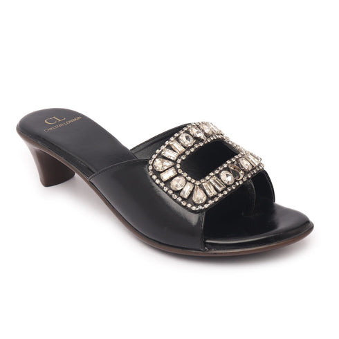 Women's Jeweled Embellishment Slip-On Style Sandal