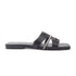Women's Rhinestone-Detail Double-Strap Slides