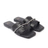 Women's Rhinestone-Detail Double-Strap Slides