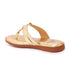 Women's Metallic Thong Sandals with Gold-Tone Ring