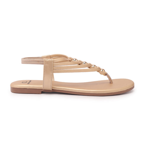 Women's Multy Strap Embellished Thong Sandal