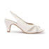 Women's Slingback Peep Toe Kitten Heel Sandal with Mesh Detail