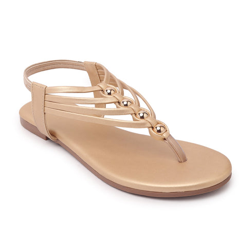Women's Multy Strap Embellished Thong Sandal