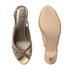 Women's Slingback Peep Toe Kitten Heel Sandal with Mesh Detail