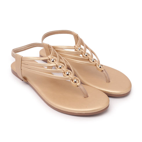 Women's Multy Strap Embellished Thong Sandal