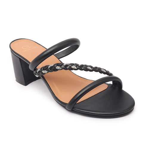 Women's Block Heel Sandals with Braided Straps